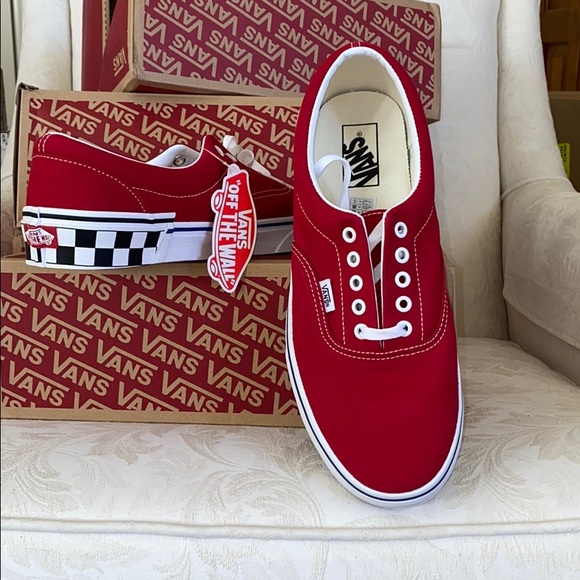 Vans Checkered Tango Red ERA shoes - Picture 1 of 2